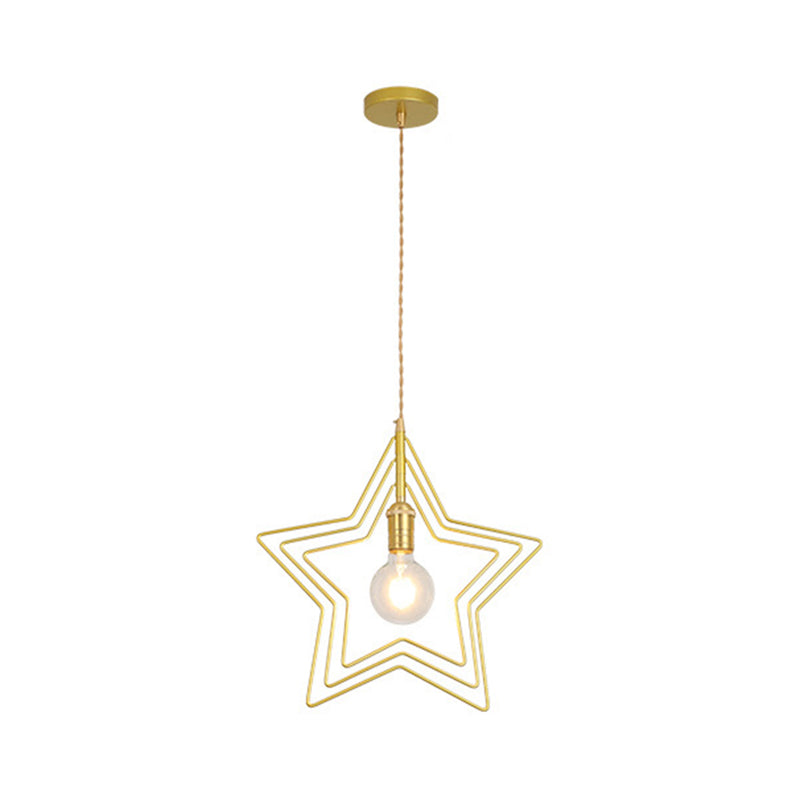 Geometrischer Esszimmer Anhänger Leuchte Leuchten Loft Style Metal Gold Hanging Deckenleuchte