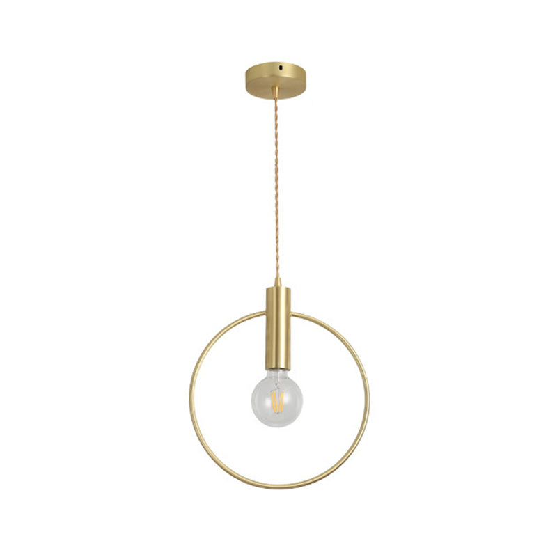 Geometrischer Esszimmer Anhänger Leuchte Leuchten Loft Style Metal Gold Hanging Deckenleuchte