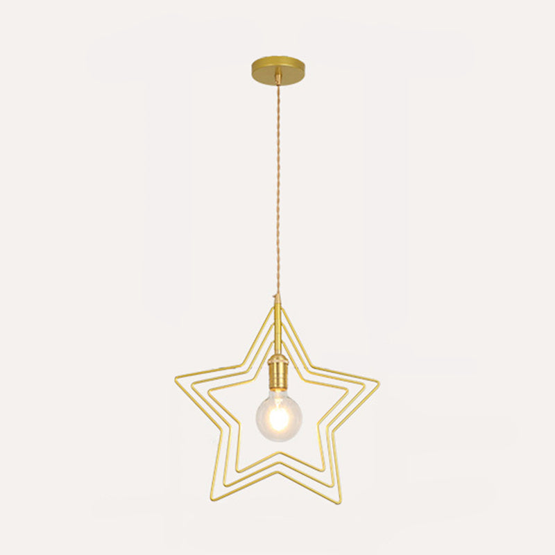 Geometrischer Esszimmer Anhänger Leuchte Leuchten Loft Style Metal Gold Hanging Deckenleuchte