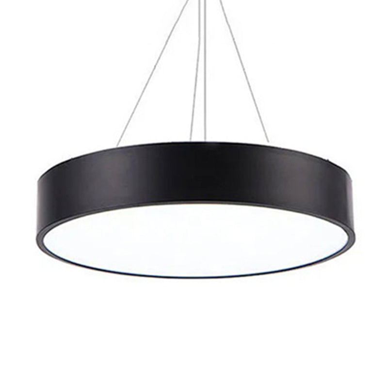 Zwart geometrische LED -hanglamp in modern beknopte aluminium hangend licht met acrylschaduw