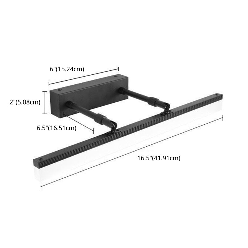Zeitgenössische Einfachheit Lineare Eitelkeitsleuchte Acryl -Wandbeleuchtung für Badezimmer