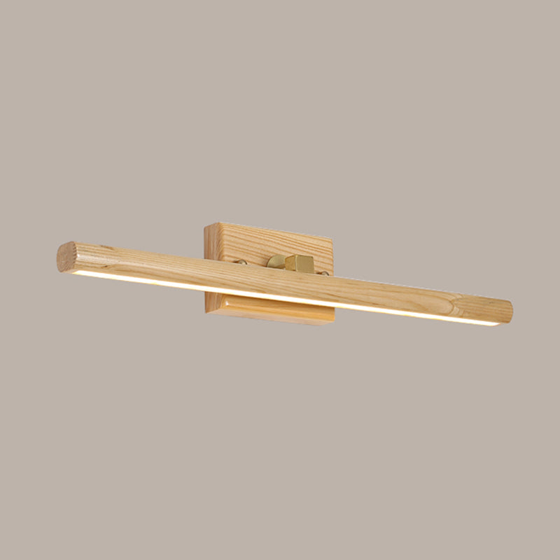 Simplicidad Luces de espejo de tocador alargado Luz de la pared de madera Accesorios para el baño