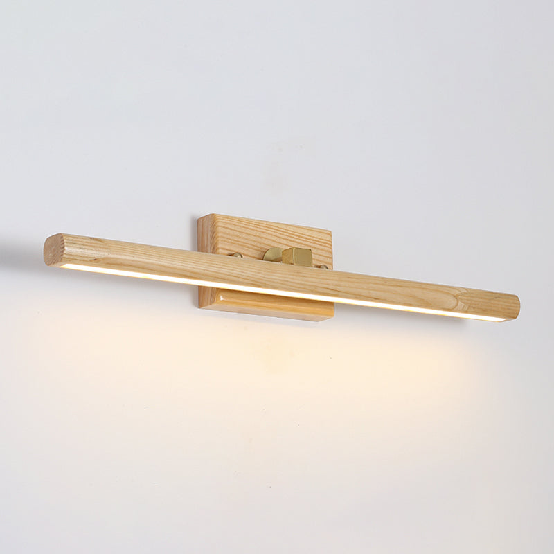 Simplicidad Luces de espejo de tocador alargado Luz de la pared de madera Accesorios para el baño