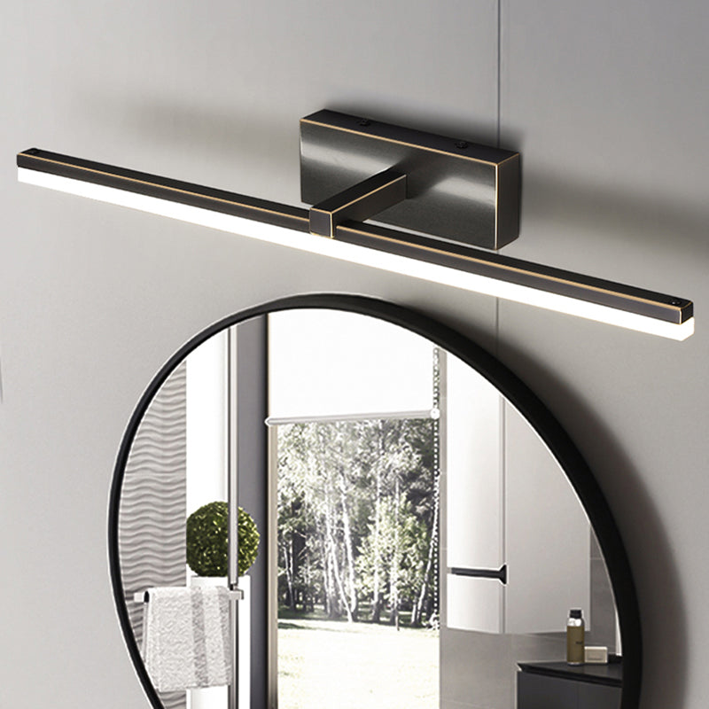 Moderno stile minimalista a parete lineare a parete vanity luci di rame a sfioramento da parete per bagno