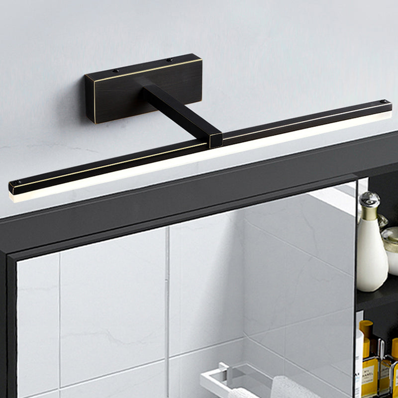 Moderno stile minimalista a parete lineare a parete vanity luci di rame a sfioramento da parete per bagno