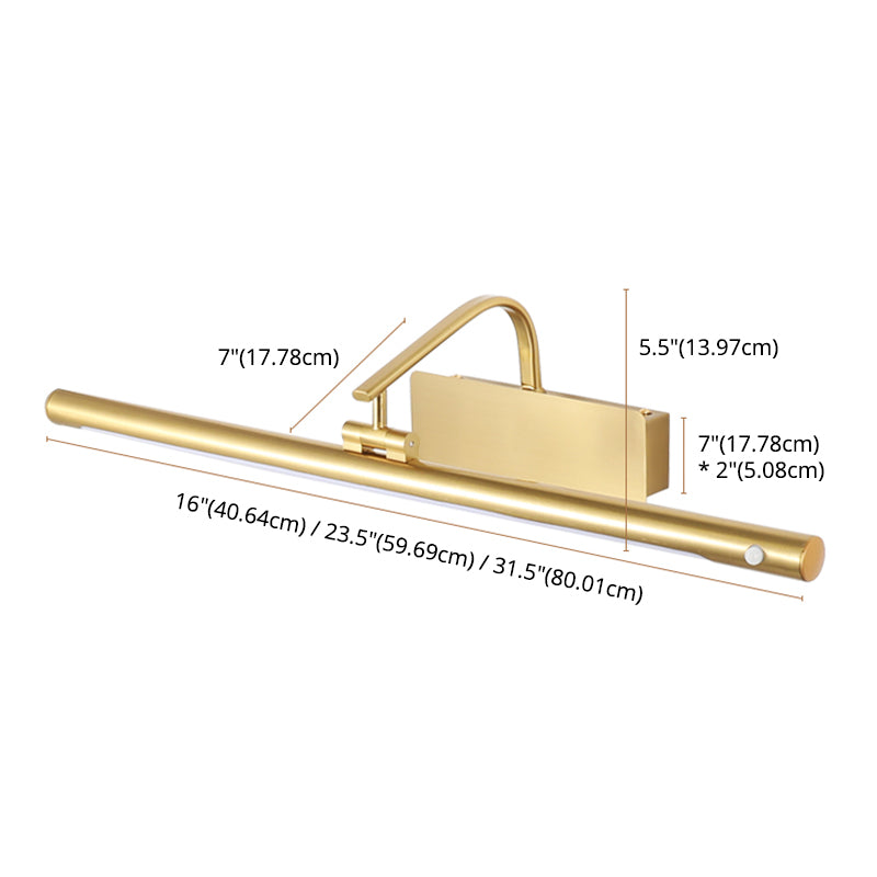 Estilo minimalista moderno Luces de tocador de tocador montado en la pared Aprendizaje de la pared de metal para el baño