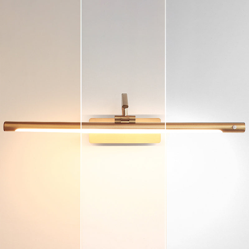 Modern Minimalist Style Streamlined Wall Mounted Vanity Lights Metal Wall Lighting Fixtures for Bathroom