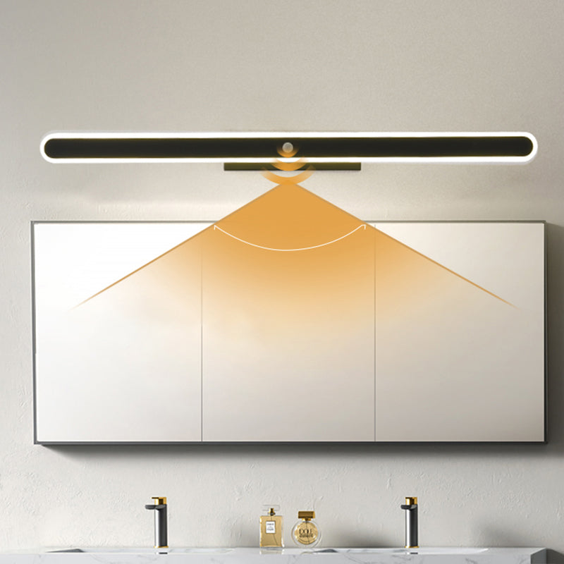 Modern Minimalist Style Streamlined Vanity Wall Light Fixtures Acrylic Vanity Lighting Ideas for Bathroom