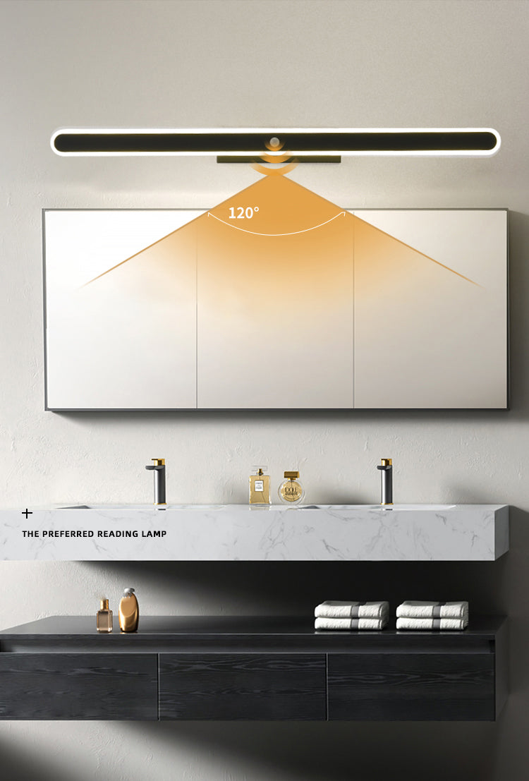 Modern Minimalist Style Streamlined Vanity Wall Light Fixtures Acrylic Vanity Lighting Ideas for Bathroom