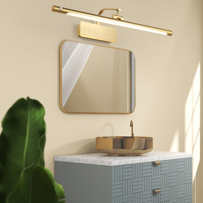 Modern Minimalist Style Streamlined Wall Mounted Vanity Lights Metal Wall Lighting Fixtures for Bathroom