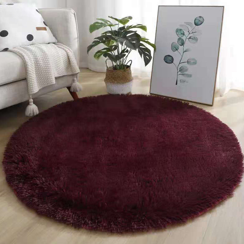 Alfombra de área redonda natural alfombra multicolor de alfombra de interior moderno poliéster fácil de cuidado de la alfombra resistente a las manchas para sala de estar