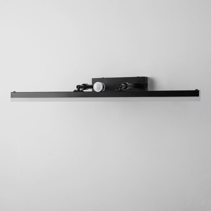 Modern Minimalist Style Linear Vanity Wall Light Fixtures Metal Lighting Fixture in Black Finish