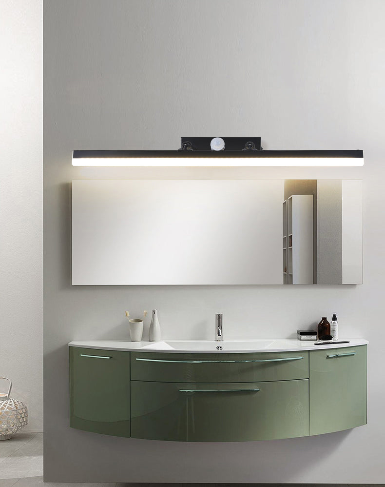 Modern Minimalist Style Linear Vanity Wall Light Fixtures Metal Lighting Fixture in Black Finish