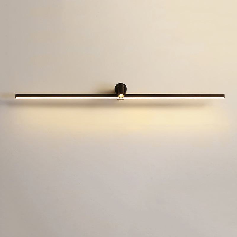 Iluminación de tocador lineal de metal simplicidad de pared LED aplique con foco para el baño