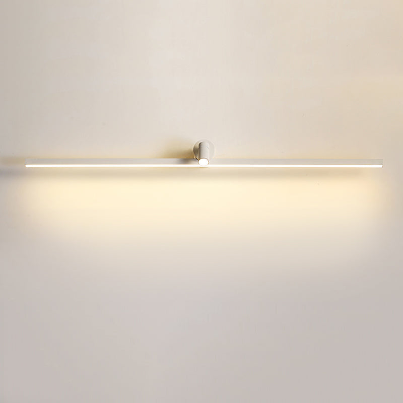 Iluminación de tocador lineal de metal simplicidad de pared LED aplique con foco para el baño