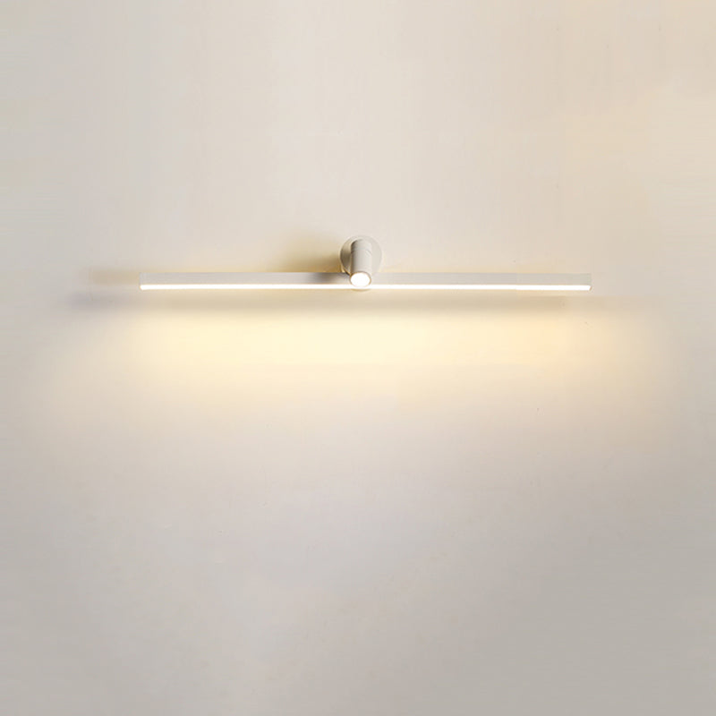 Iluminación de tocador lineal de metal simplicidad de pared LED aplique con foco para el baño