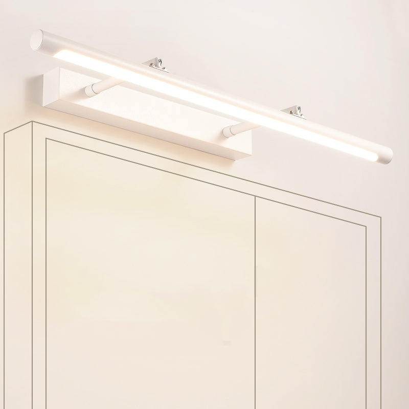 Tubo de tocador de tocador extensible Simplicidad Simplicidad Metal Baño LED Pared aplastante en blanco