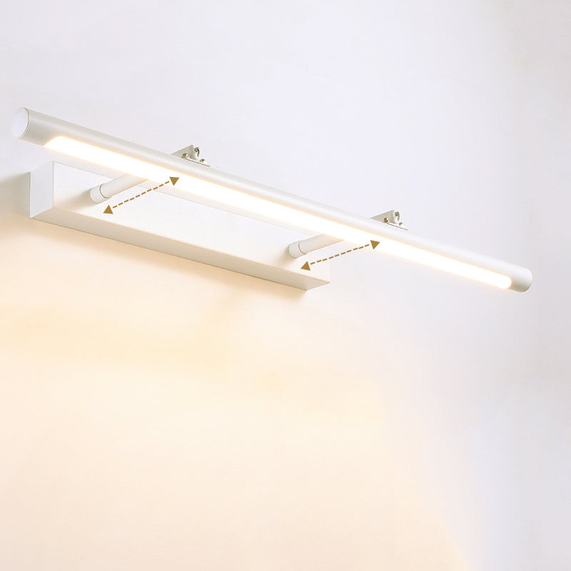 Tubo de tocador de tocador extensible Simplicidad Simplicidad Metal Baño LED Pared aplastante en blanco