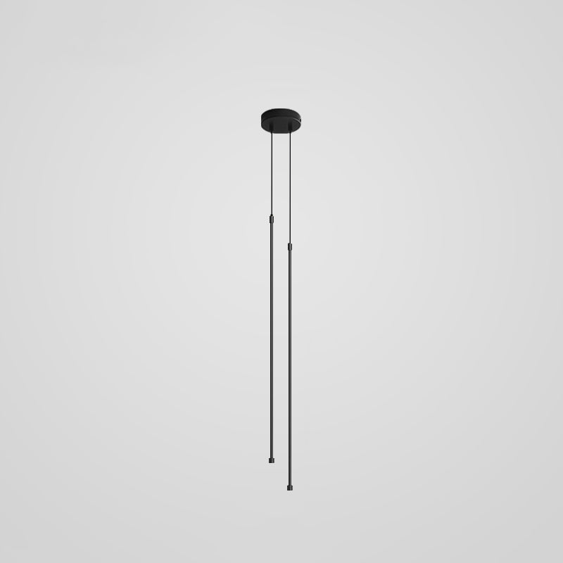 Modern Minimalist Minimalist Linear Hanging a sospensione Luci in rame Apparecchio di illuminazione sospesa