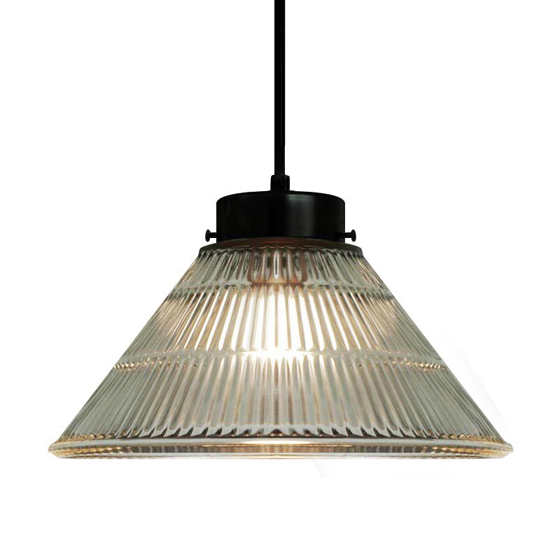 Glass Industrial Loft Pendant Light 1-Light Hanging Ceiling Light for Dining Room