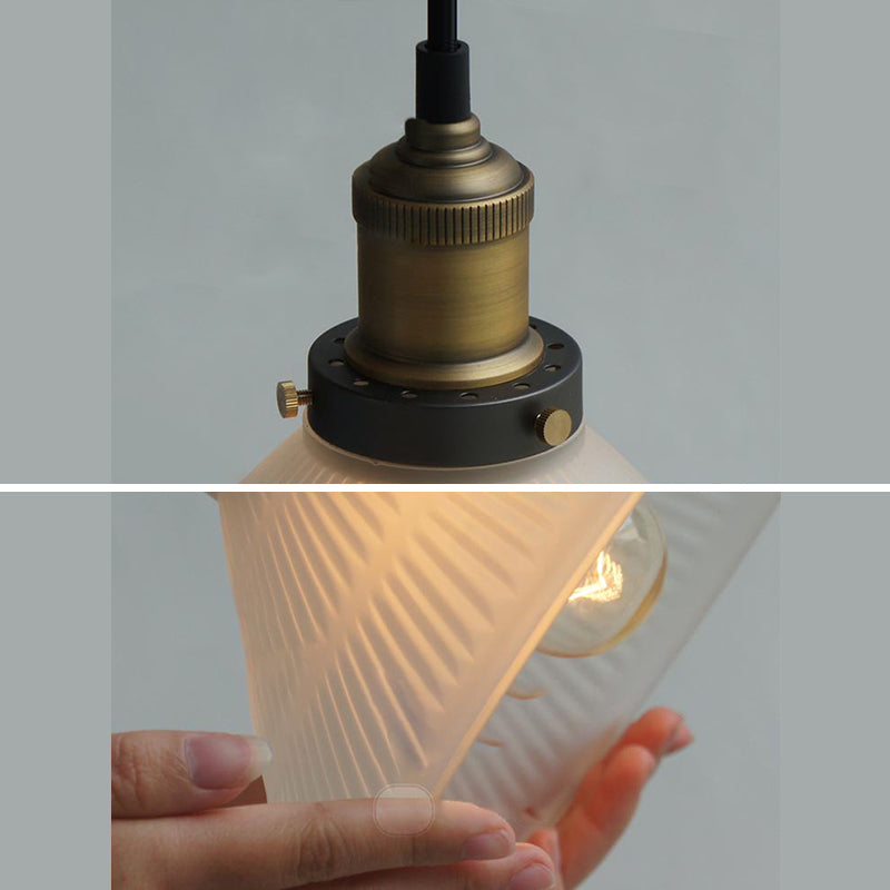 Luz de techo colgante de 1 luces para el colgante industrial de vidrio para el comedor