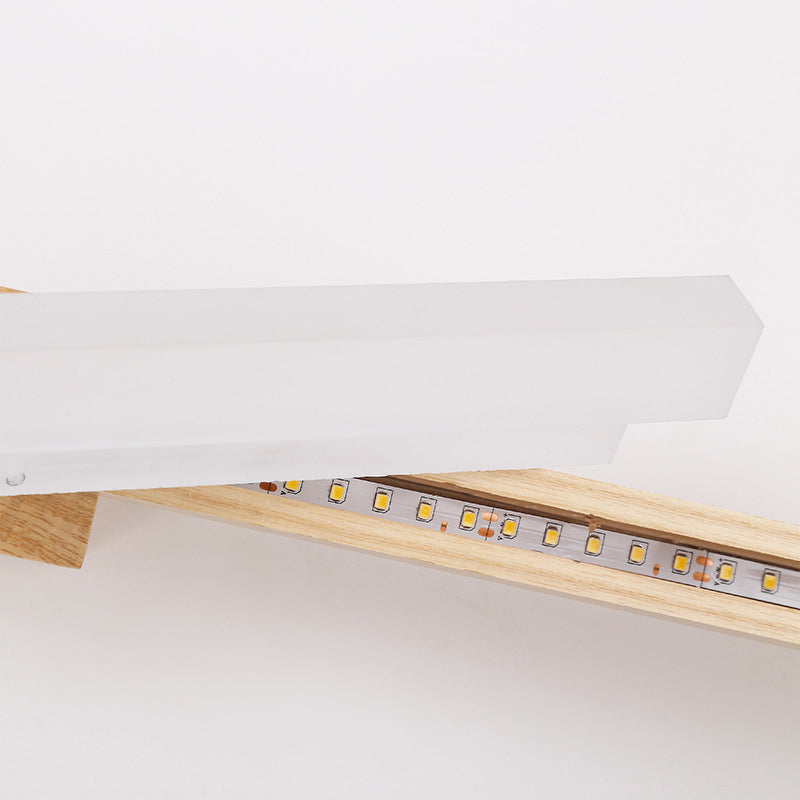 Luces de tocador de baño LED de madera lineal lámparas de tocador LED moderna accesorios para el baño