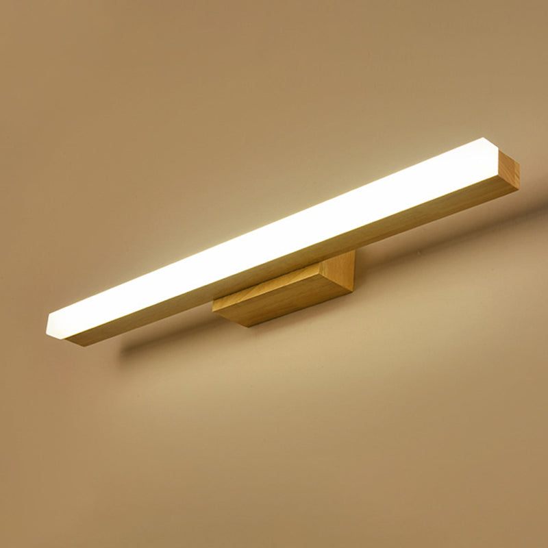 Luces de tocador de baño LED de madera lineal lámparas de tocador LED moderna accesorios para el baño