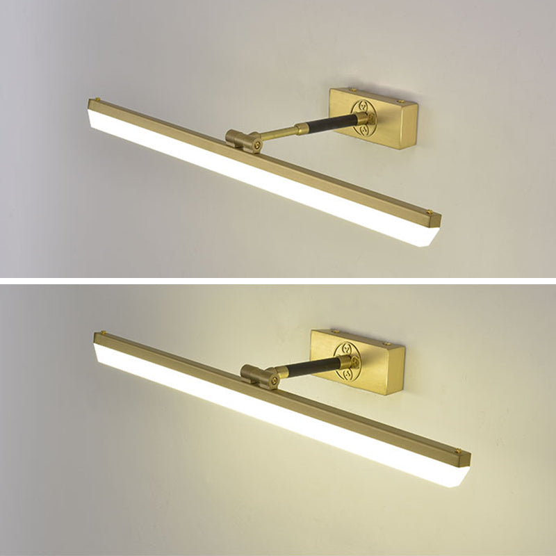 Modern Simplicity Elongated Vanity Light Fixture Acrylic Wall Lighting Fixtures for Bathroom