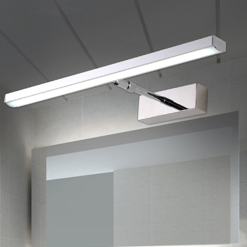 Stainless-Steel LED Wall Light in Modern Concise Style Aluminium Extendable Wall Sconce with Plastic Shade