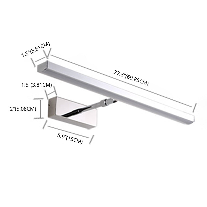 Edelstahl-LED-Wandleuchte im modernen prägnanten Aluminium ausziehbarer Wandleuchten mit Plastikschatten