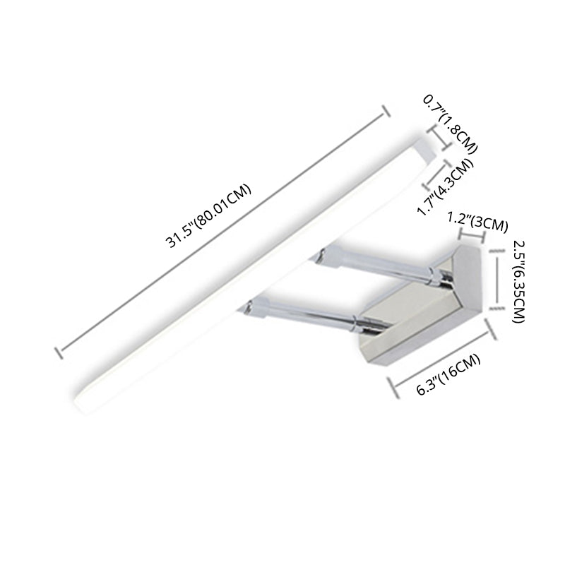 LED de aluminio LED lineal Plan de pared en moderna lámpara de pared de acero inoxidable de estilo conciso con sombra acrílica