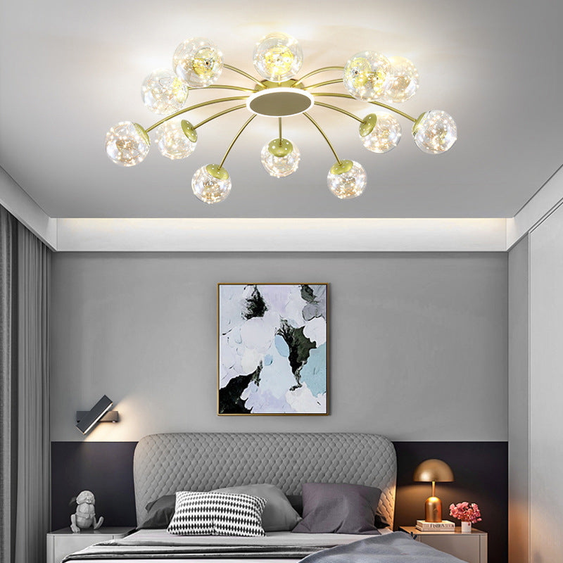 Nordischer Stil Molekularförmig geformt Deckenleuchte Gla Globe Schatten LED LED LICHT Kreative Beleuchtung für Wohnzimmer