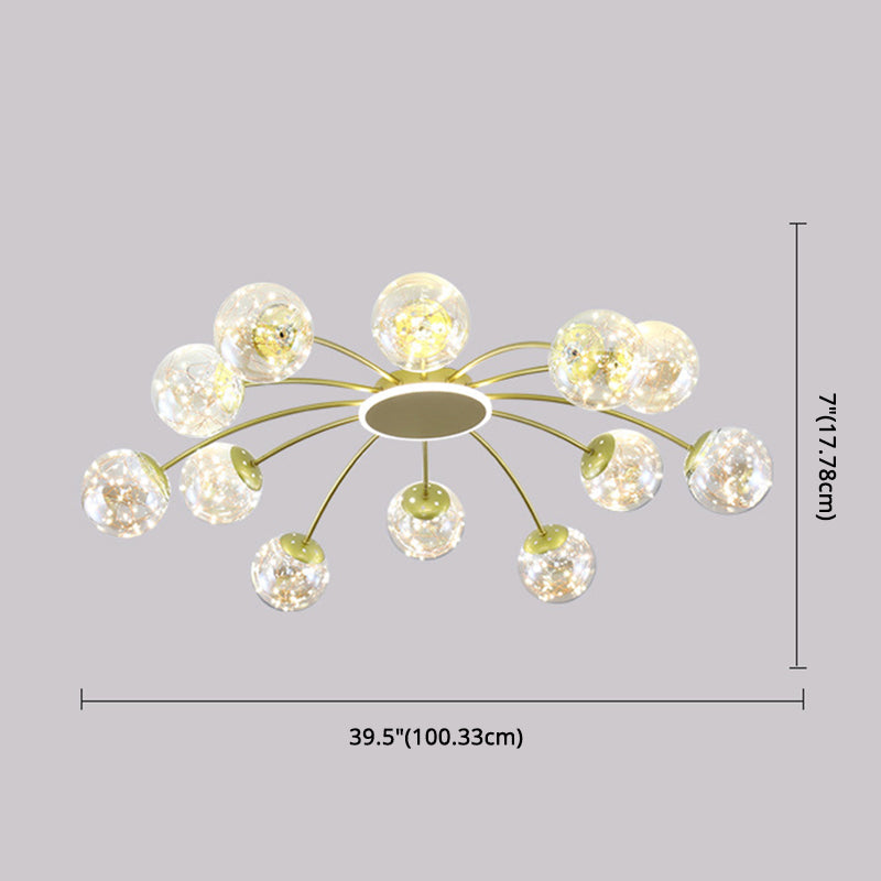 Nordischer Stil Molekularförmig geformt Deckenleuchte Gla Globe Schatten LED LED LICHT Kreative Beleuchtung für Wohnzimmer