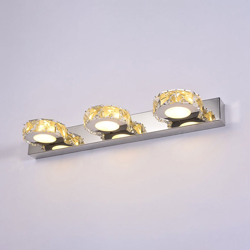 LED Crystal Wall Mounted Vanity Lights Modern Vanity Lighting Fixtures for Bathroom