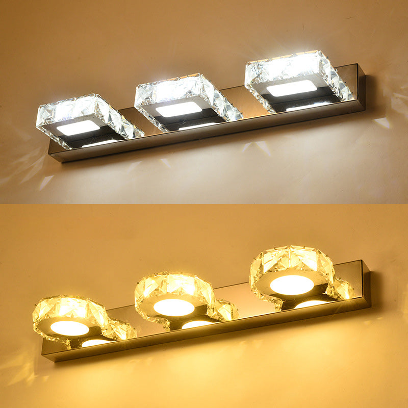 LED Crystal Wall Mounted Vanity Lights Modern Vanity Lighting Fixtures for Bathroom