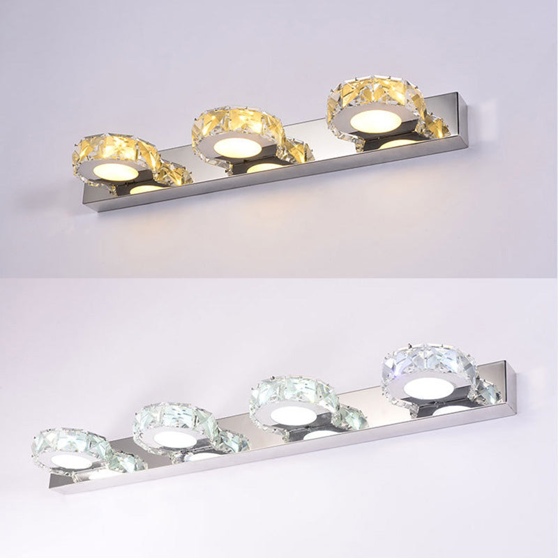 LED Crystal Wall Mounted Vanity Lights Modern Vanity Lighting Fixtures for Bathroom