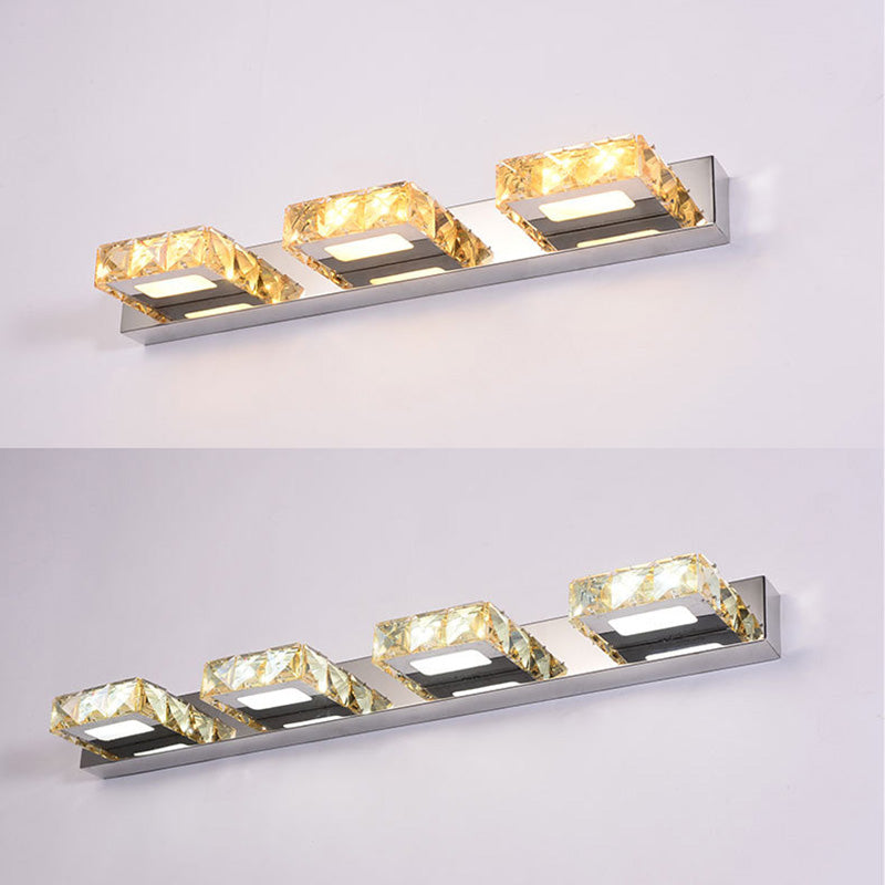 LED Crystal Wall Mounted Vanity Lights Modern Vanity Lighting Fixtures for Bathroom