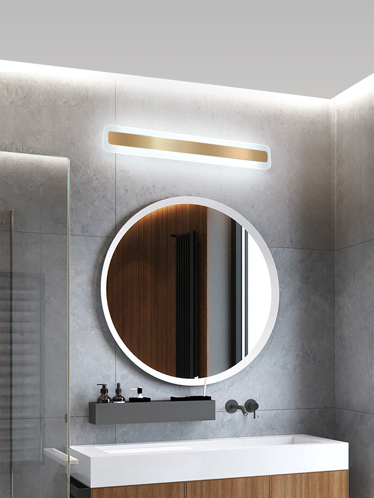 Luces de tocador montado en la pared de metal cuadrado accesorios de iluminación de tocador modernos para el baño