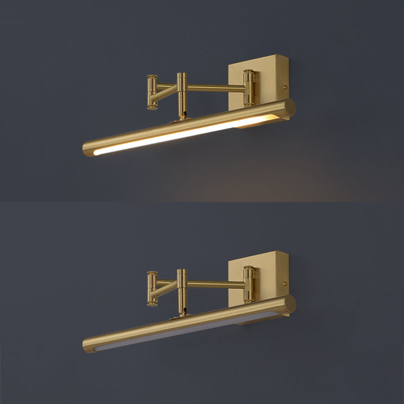 Elongated Metal Wall Mounted Vanity Lights Modern Vanity Lighting Fixtures for Bathroom