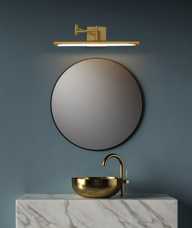 Elongated Metal Wall Mounted Vanity Lights Modern Vanity Lighting Fixtures for Bathroom