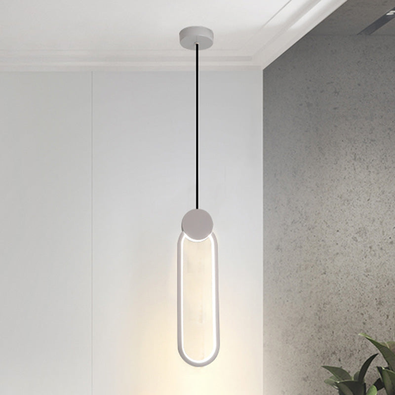 Pendante à LED géométrique LED à LED dans la simplicité moderne en fer forgé lumière avec une teinte en silicone