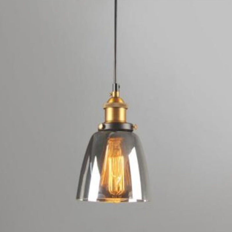 1 Light Glass Hanging Techo Light Industrial Lighting Fexxure para comedor