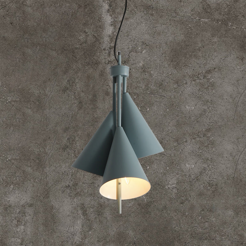 Pendre lustre de style macaron Light Conical Hanging Light avec de l'ombre en métal pour le restaurant