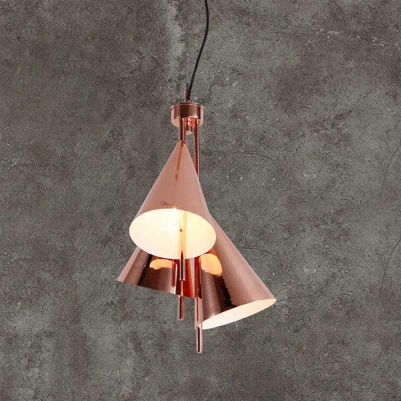 Pendre lustre de style macaron Light Conical Hanging Light avec de l'ombre en métal pour le restaurant