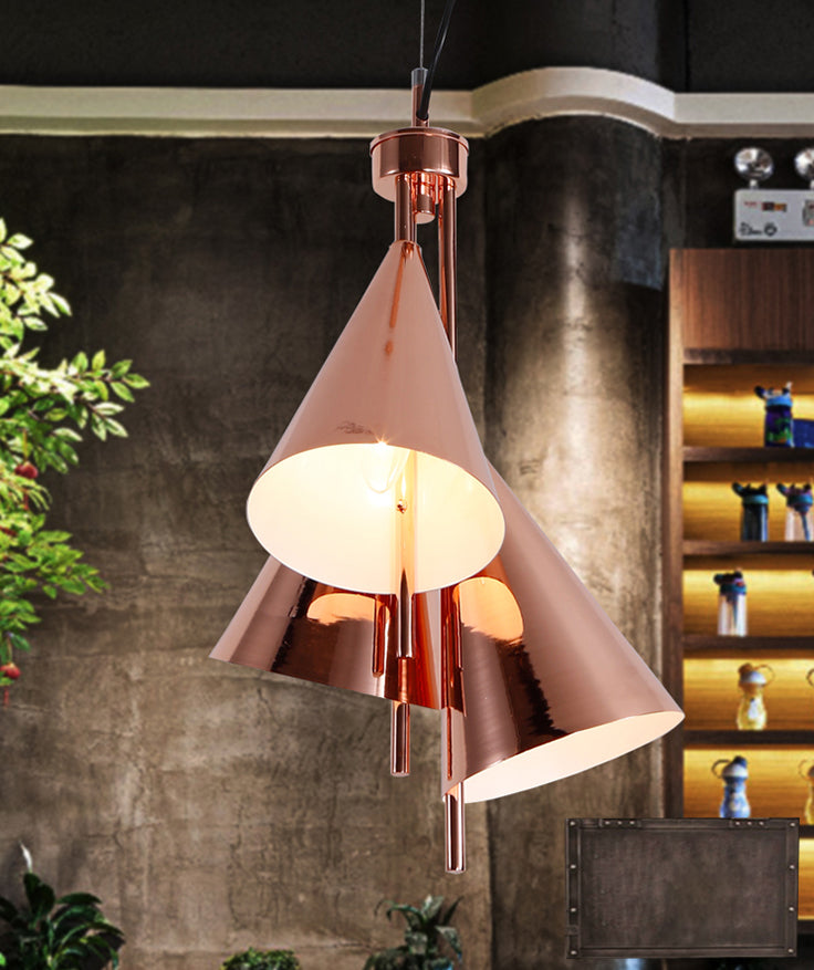 Pendre lustre de style macaron Light Conical Hanging Light avec de l'ombre en métal pour le restaurant