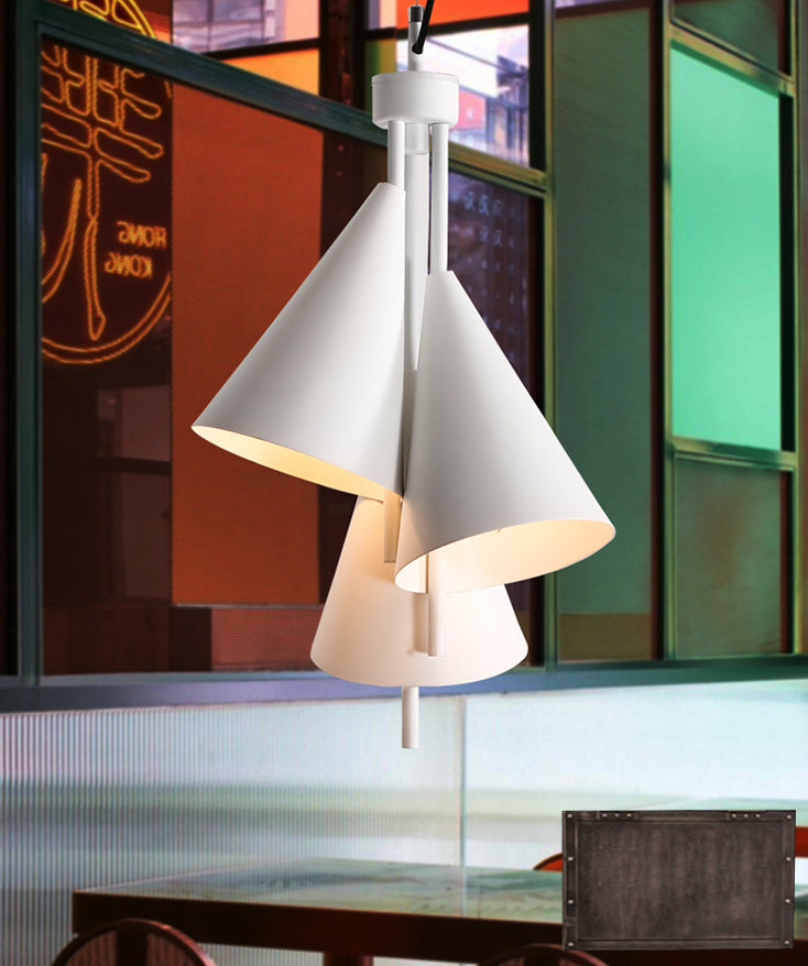 Pendre lustre de style macaron Light Conical Hanging Light avec de l'ombre en métal pour le restaurant