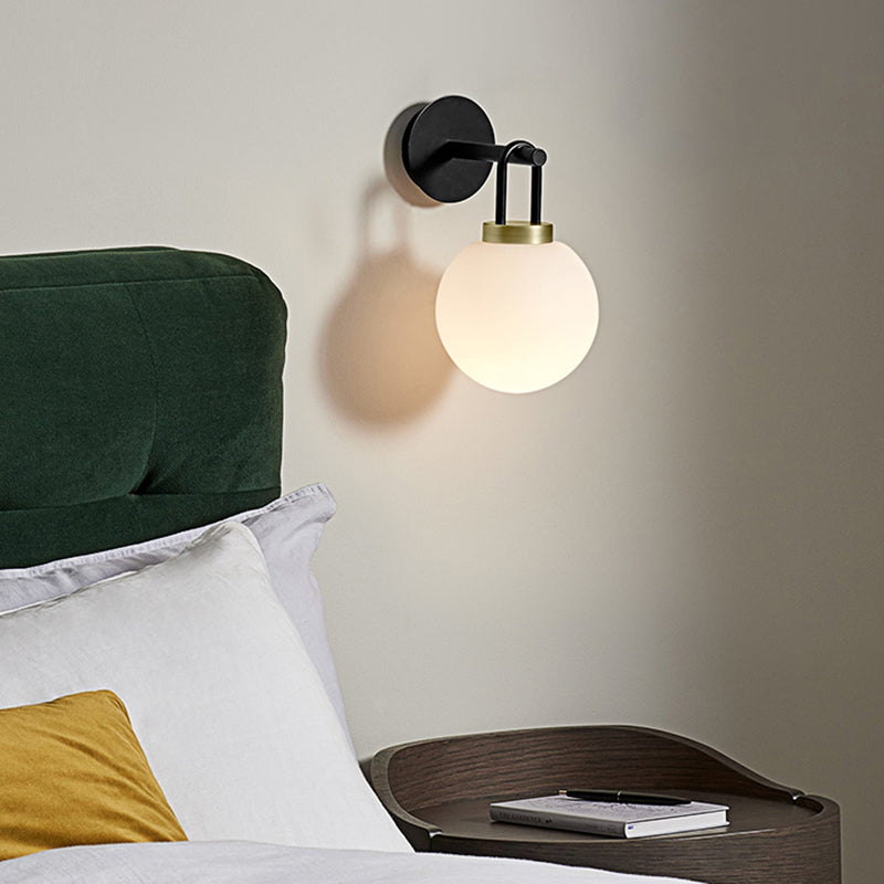 Éclairage d'écran en forme de balle Nordic Glass Wall Murd Lightture pour chambre à coucher