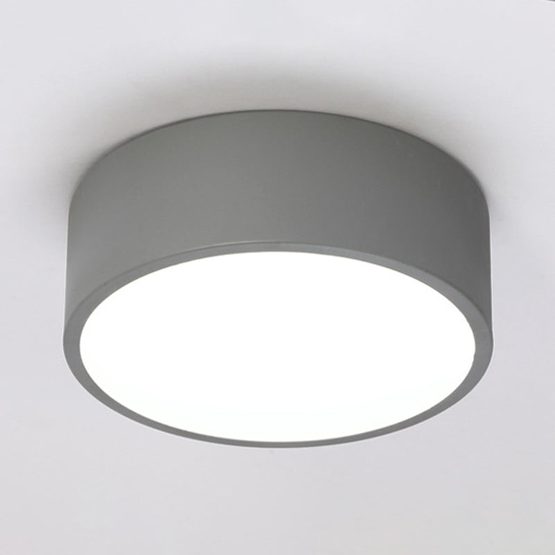 Drum Flush Mount Light Fixtures Zeitgenössische Weiße gläserne Decke Licht Armaturen für Schlafzimmer