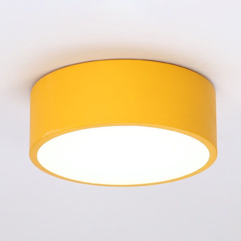 Drum Flush Mount Light Fixtures Zeitgenössische Weiße gläserne Decke Licht Armaturen für Schlafzimmer