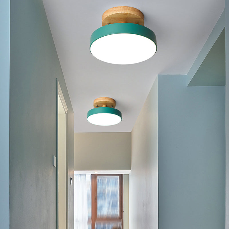 Ronde Semi Flush Mount Light Minimalistische acrylplafondbevestiging Kroonluchter voor slaapkamer